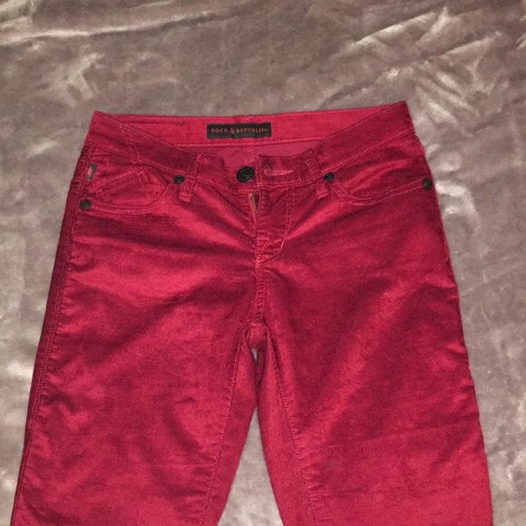 Rock & republic red corduroy skinnies 🍎 👄 - Picture 3 of 5